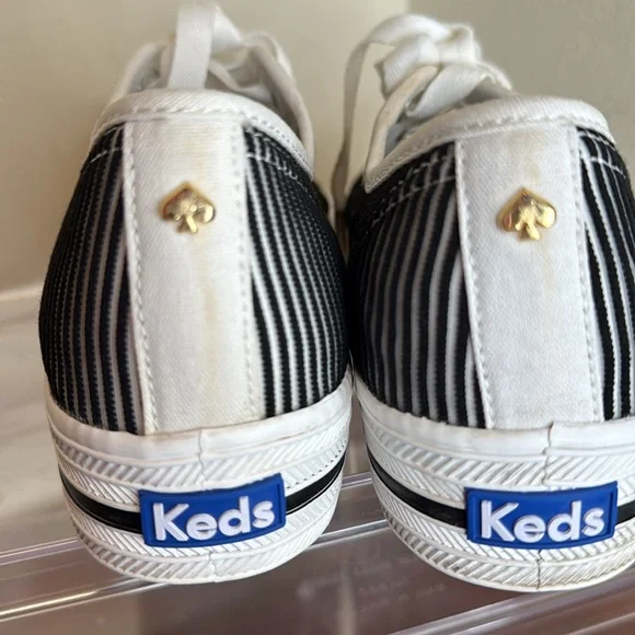 Women's Keds Kate Spade Shoes, 9.5, Black & White - Picture 7 of 11